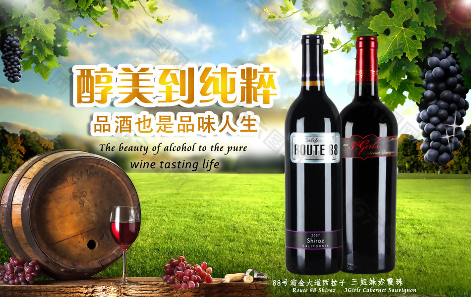 葡萄酒淘寶海報