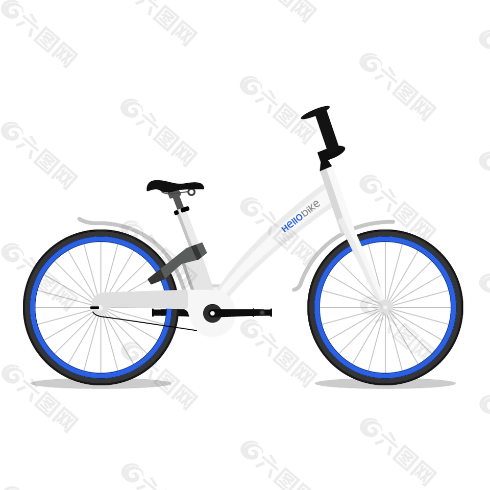 共享單車哈羅插畫
