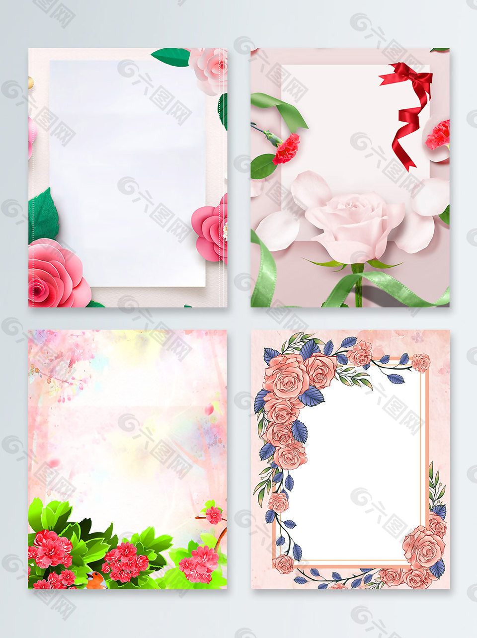 母親節(jié)花邊溫馨廣告背景