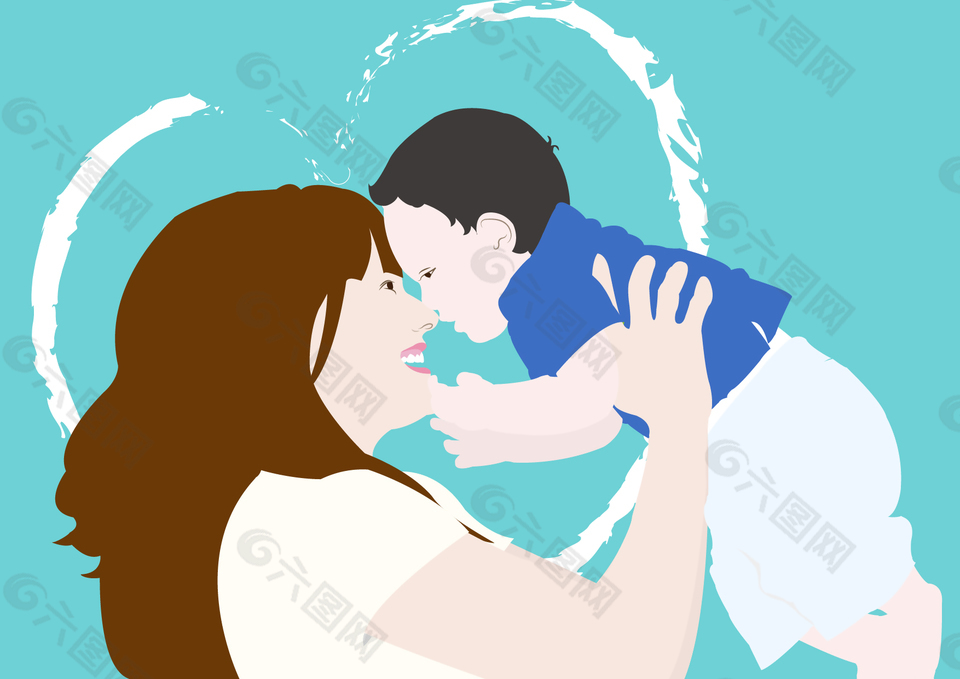 母親節(jié)卡通插畫(huà)