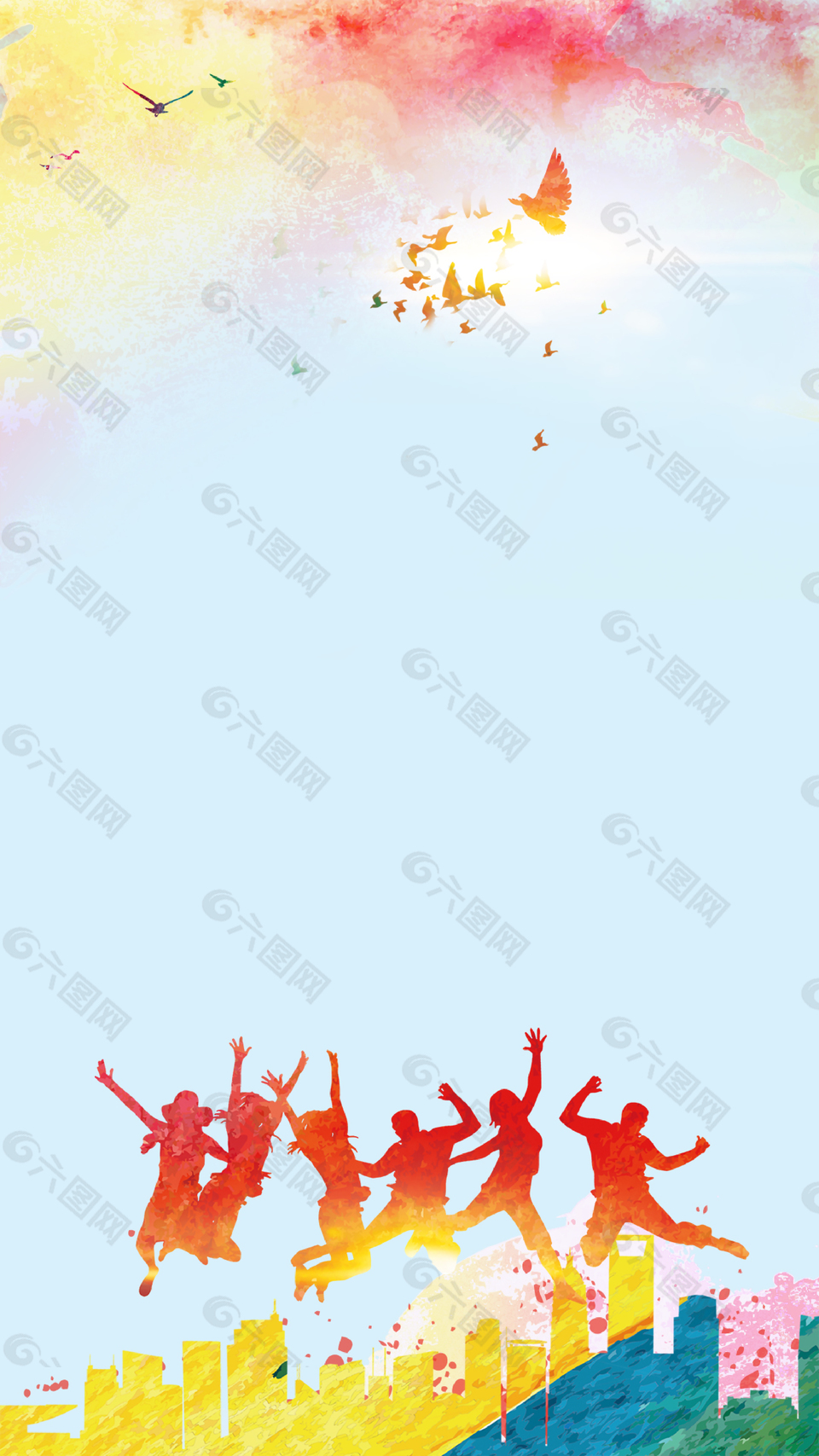 致青春太陽夢(mèng)幻商業(yè)背景