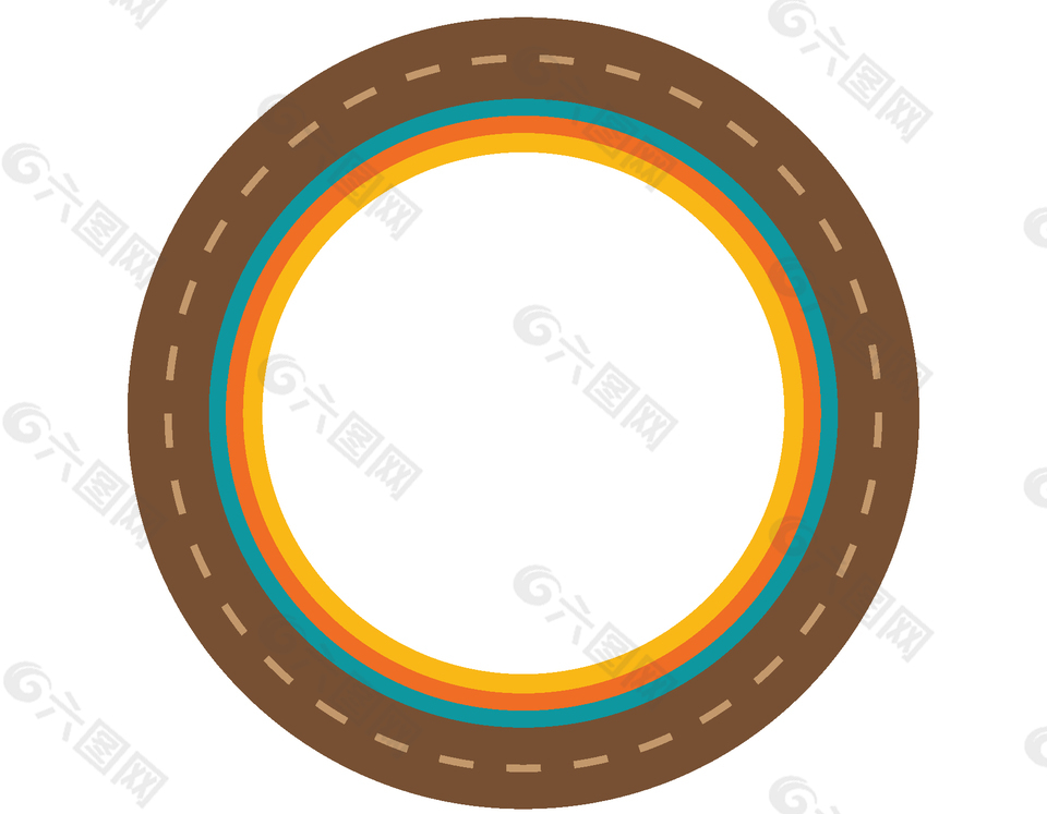 卡通圓環(huán)公路矢量元素