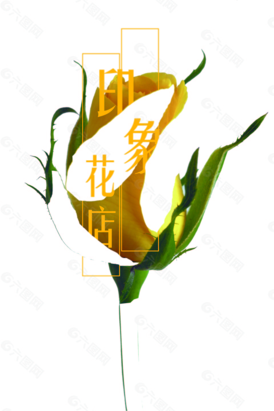 時(shí)尚印象花店促銷海報(bào)