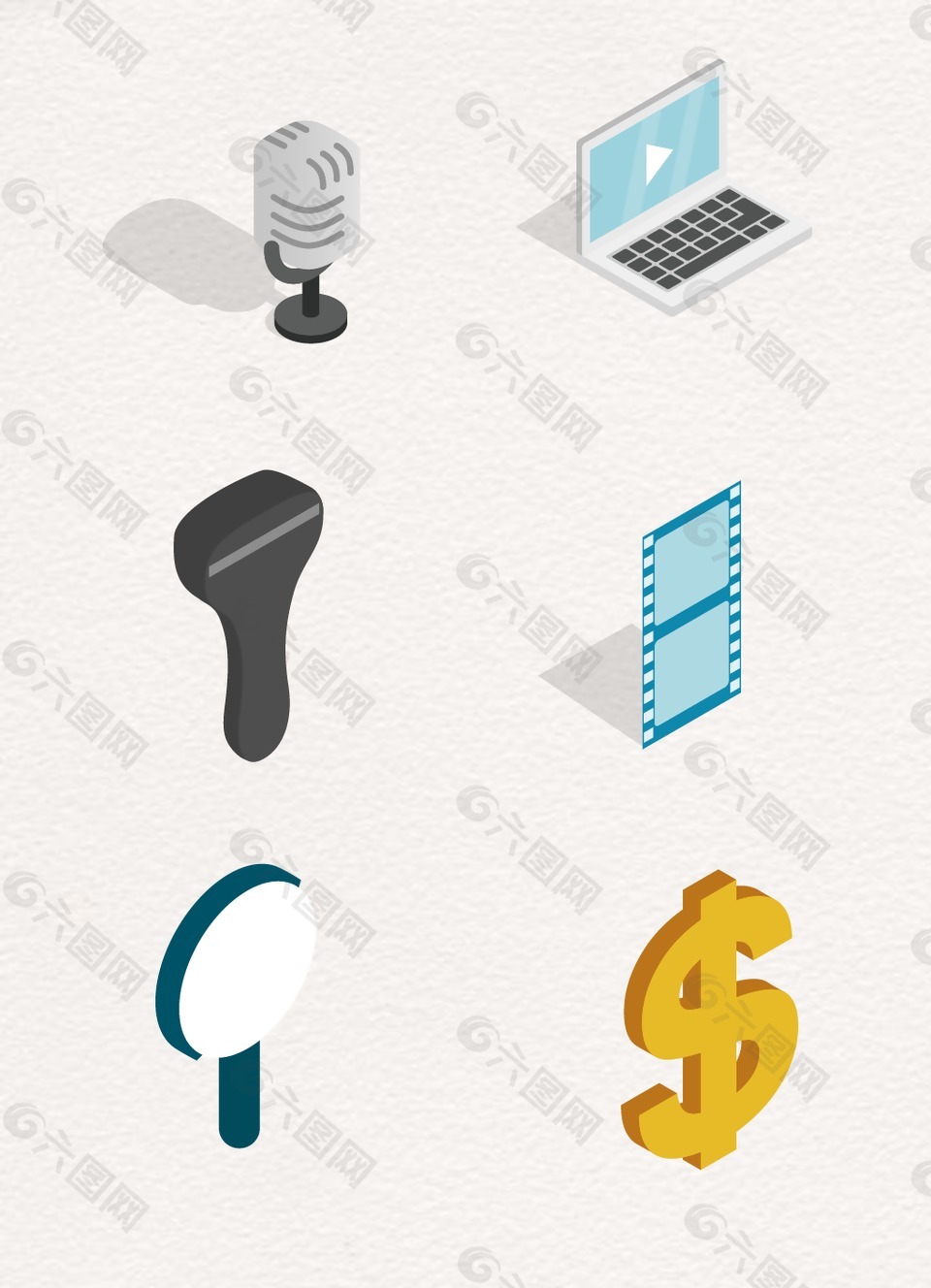 卡通日常生活用具圖案