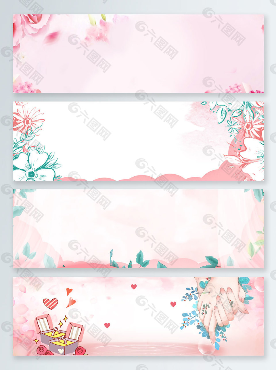 粉色簡約母親節(jié)banner背景