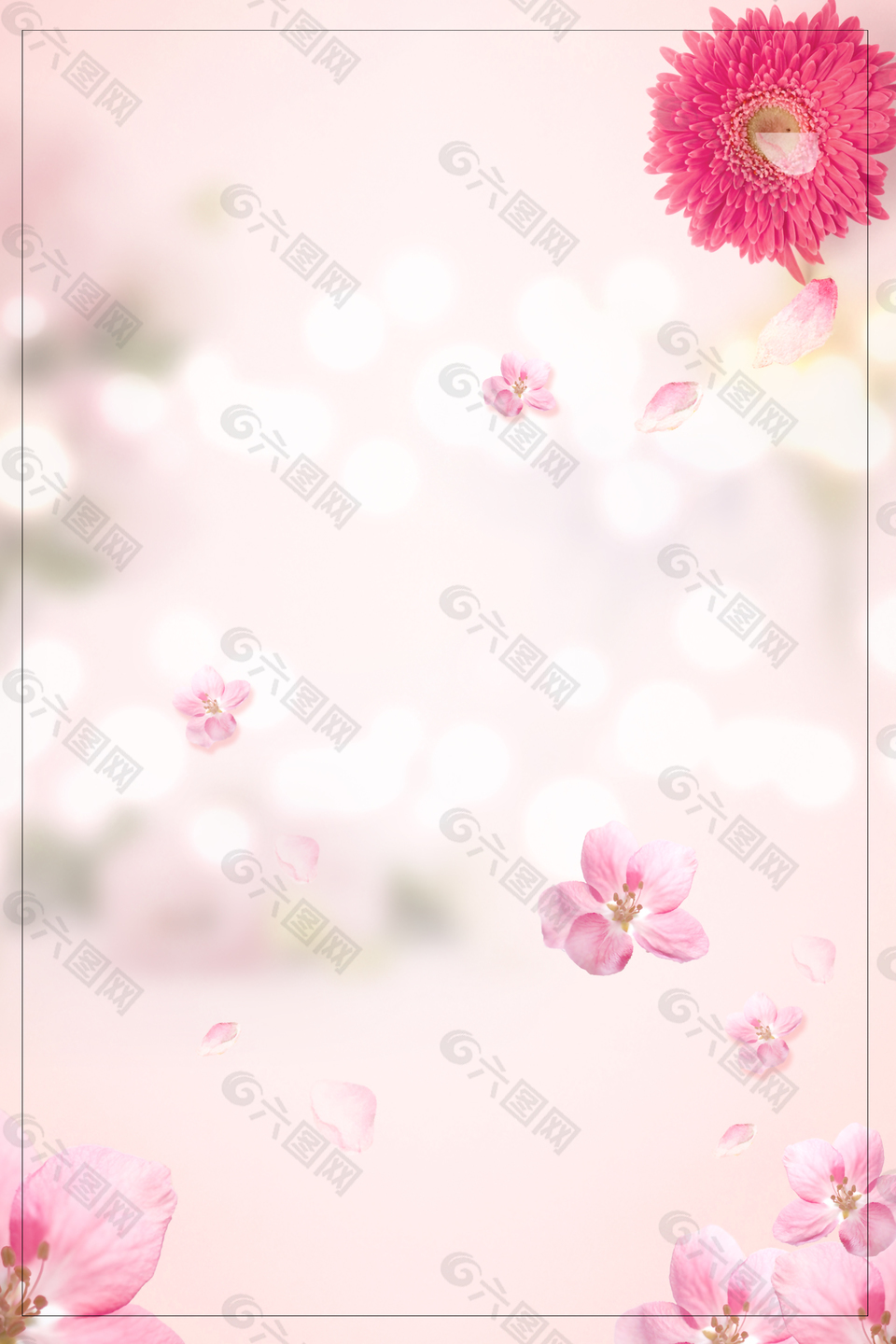 母亲节粉色清新背景