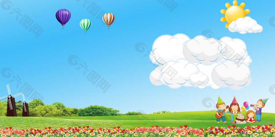商場(chǎng)歡樂六一兒童節(jié)促銷背景