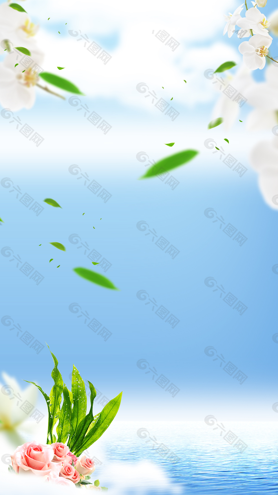 唯美浪漫春天花開背景