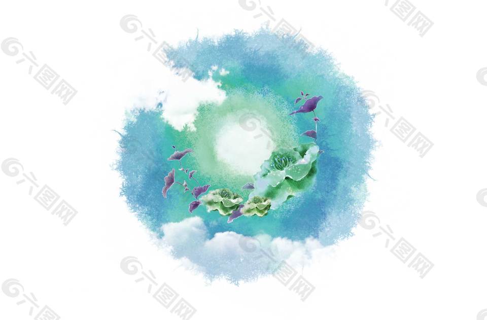 卡通游戲天空之境png元素