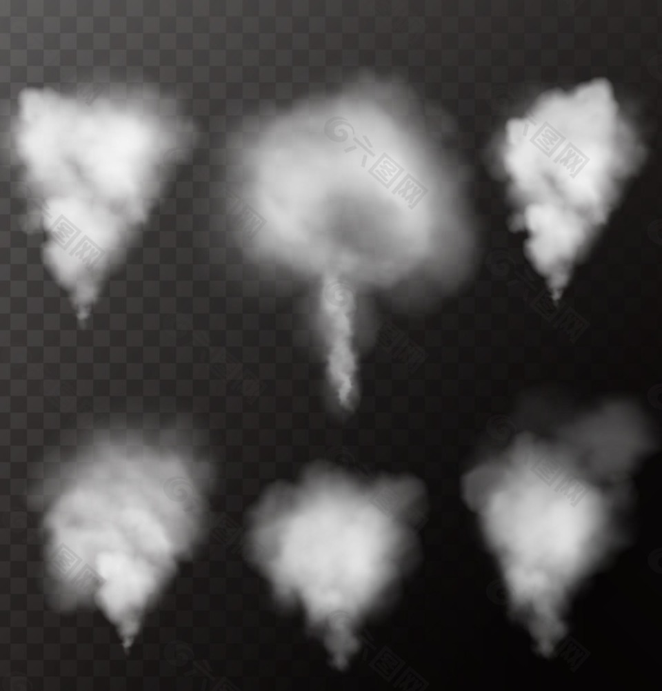 白色的水蒸汽插畫(huà)