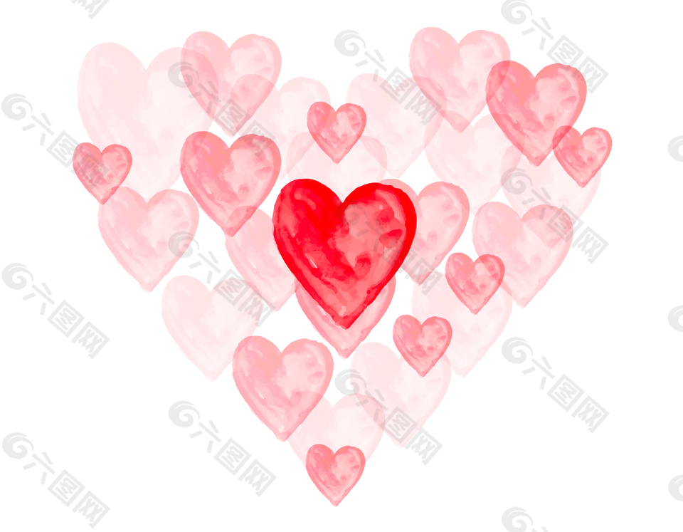 浪漫心形愛情元素