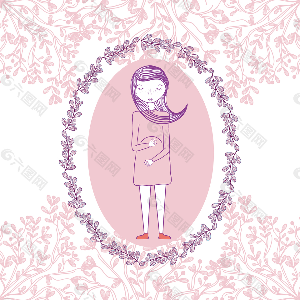 清新粉嫩少女裝飾元素
