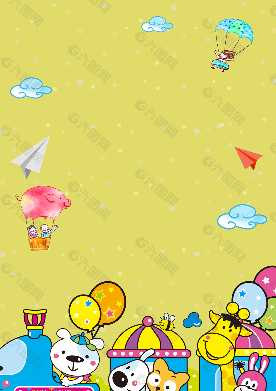 簡約時尚促銷六一兒童節背景