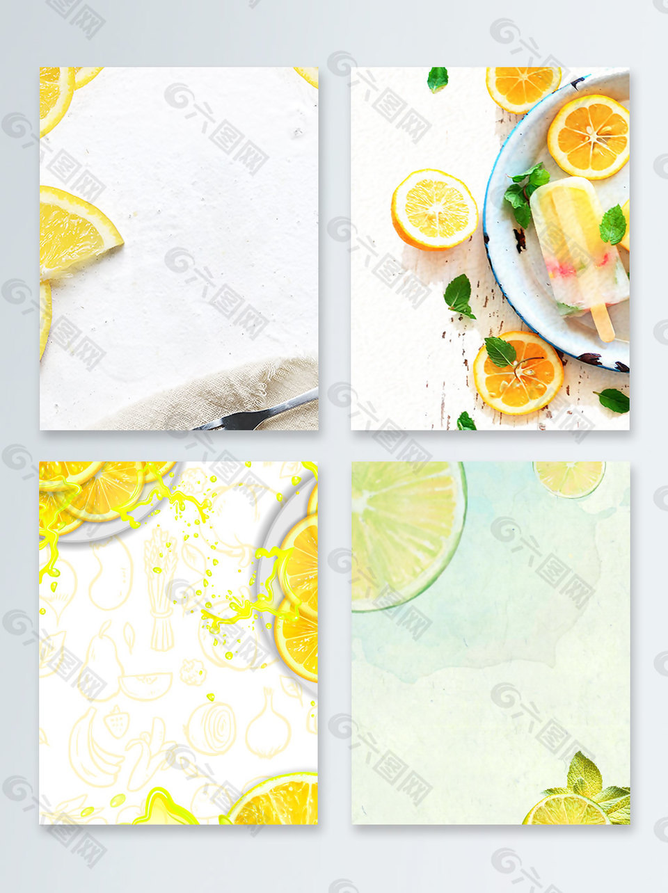 冰糕夏季鮮榨果汁廣告背景圖