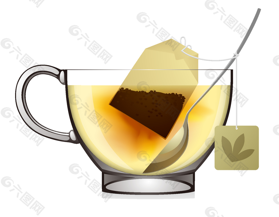 矢量透明水杯養(yǎng)生茶