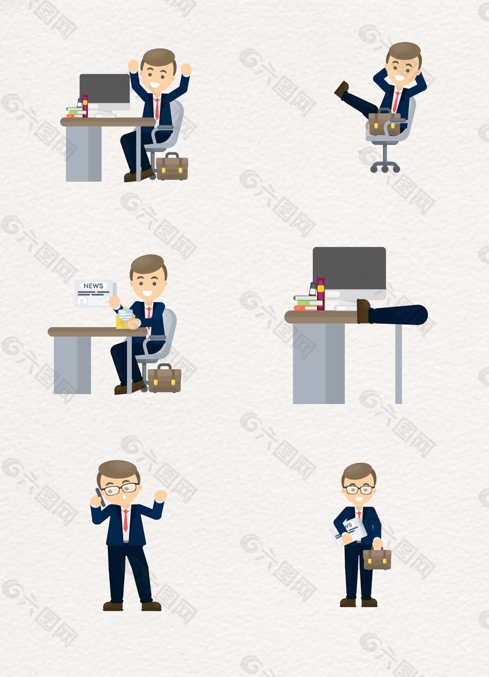 卡通黑色衣服人物設(shè)計(jì)