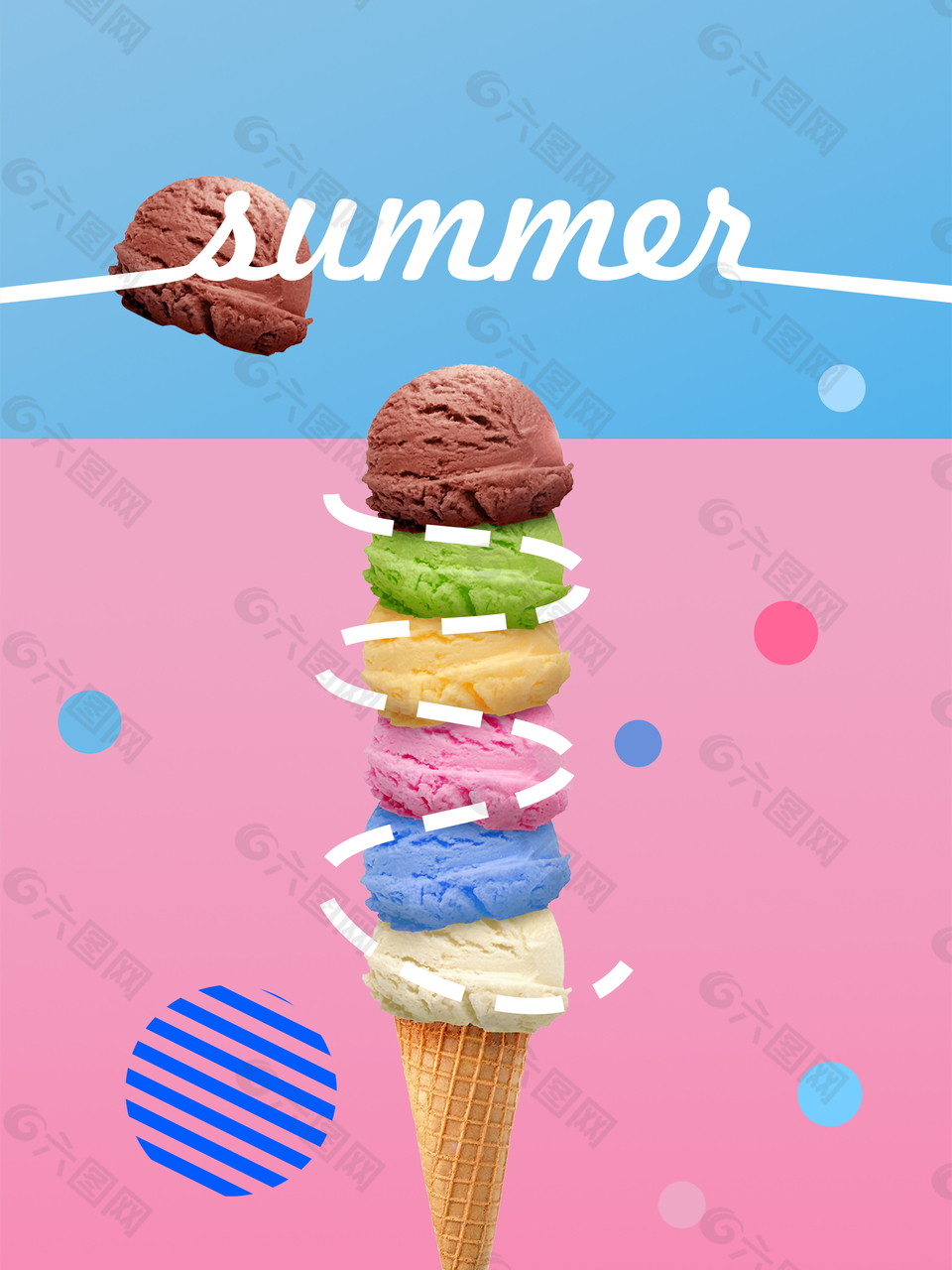 夏天冰淇淋背景