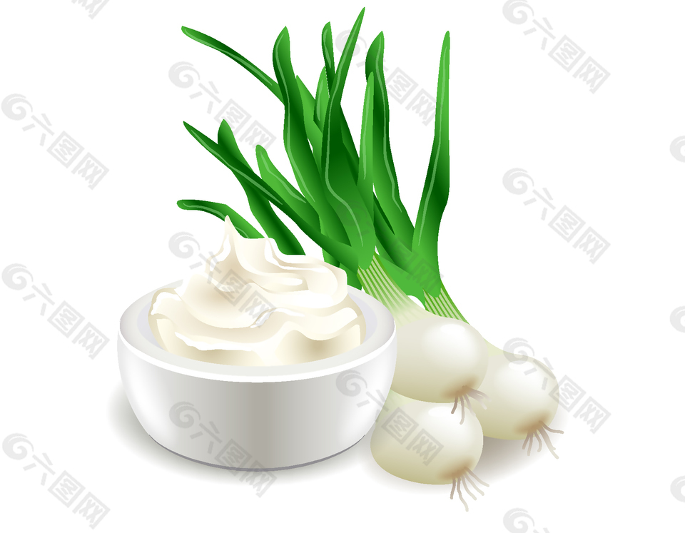 矢量大蒜調(diào)味品元素