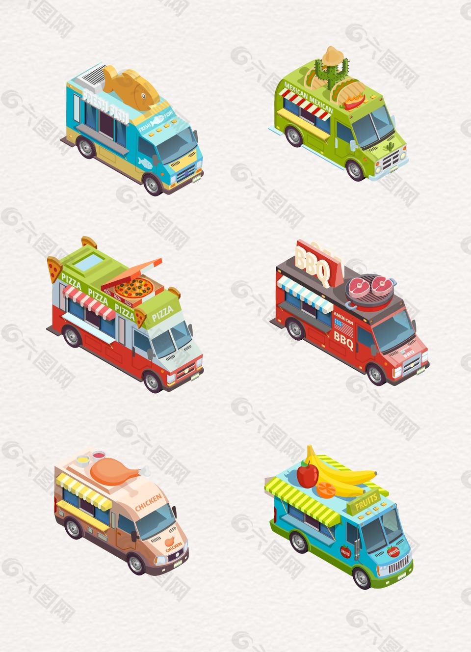 食物小吃車卡通設(shè)計(jì)