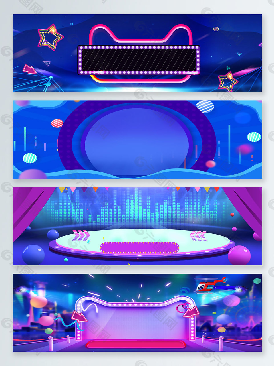 天猫618几何促销banner背景
