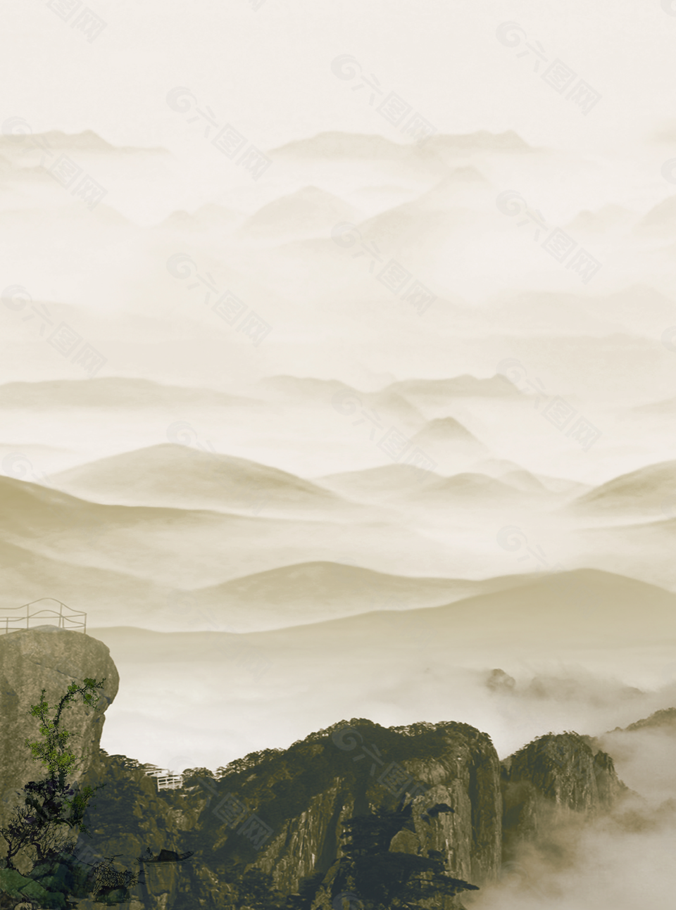 中國(guó)風(fēng)山水背景