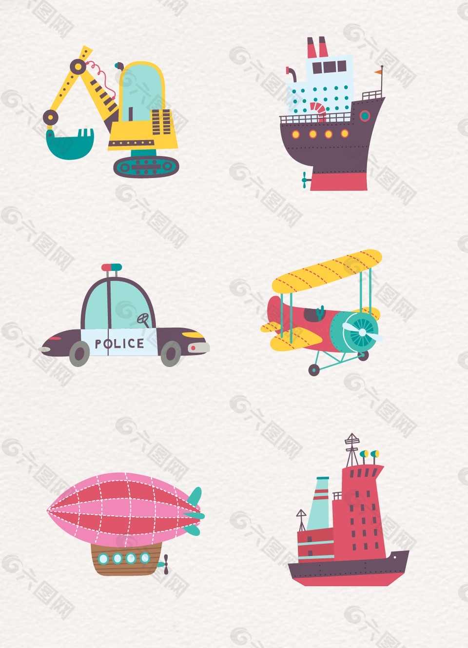 卡通機械交通工具設計