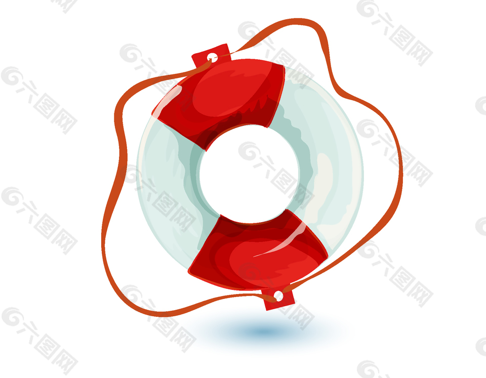 卡通救生圈矢量元素