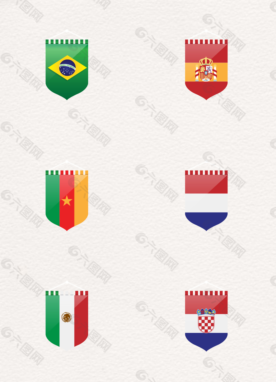 世界杯參賽國國旗圖標