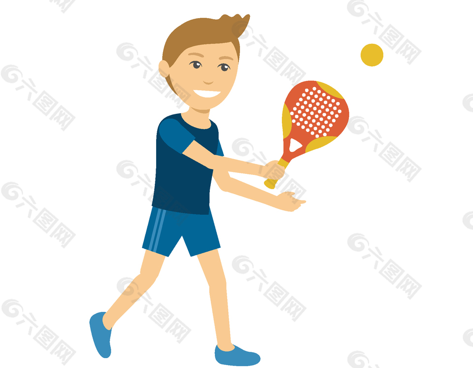 矢量手繪卡通棒球男孩