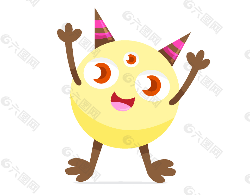 矢量手繪卡通小精靈