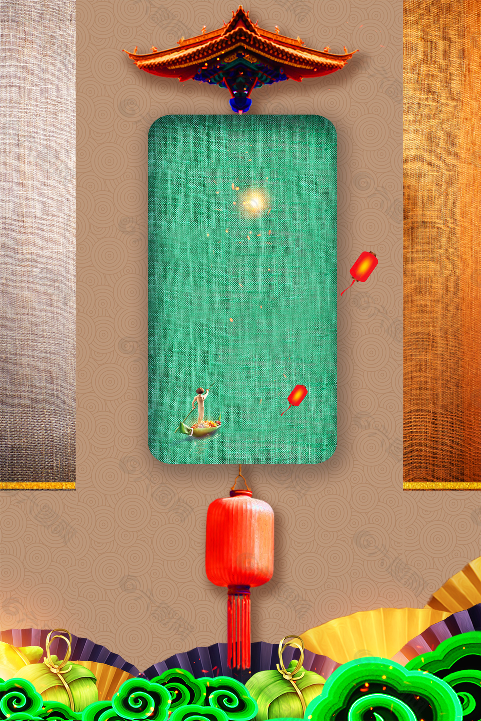 端午佳節(jié)粽飄香中國風(fēng)創(chuàng)意背景