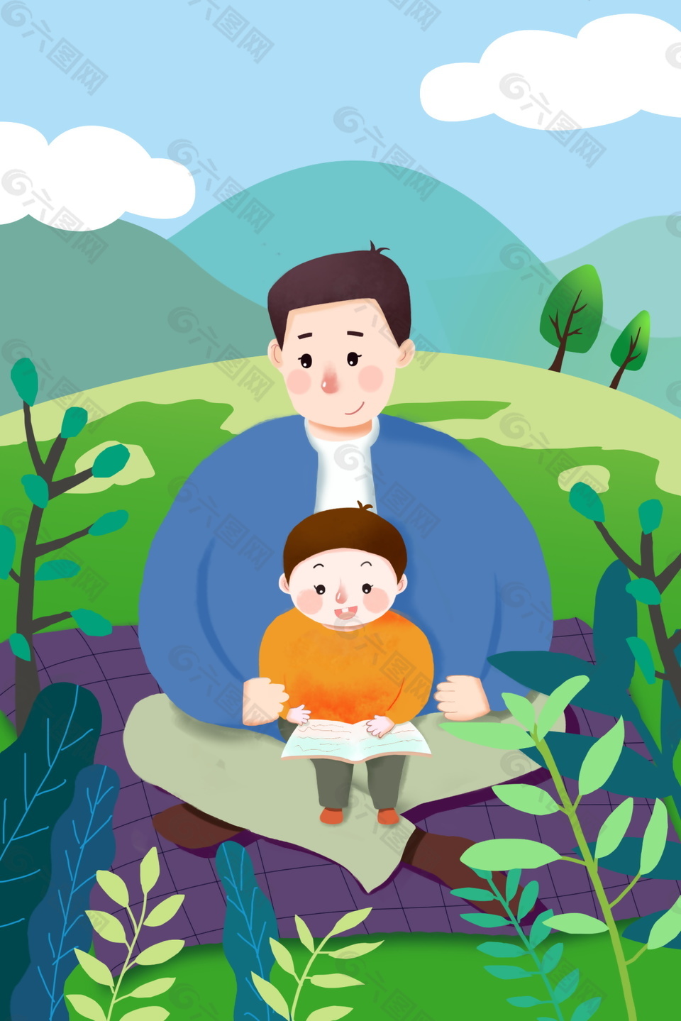 父親教學(xué)父親節(jié)背景素材