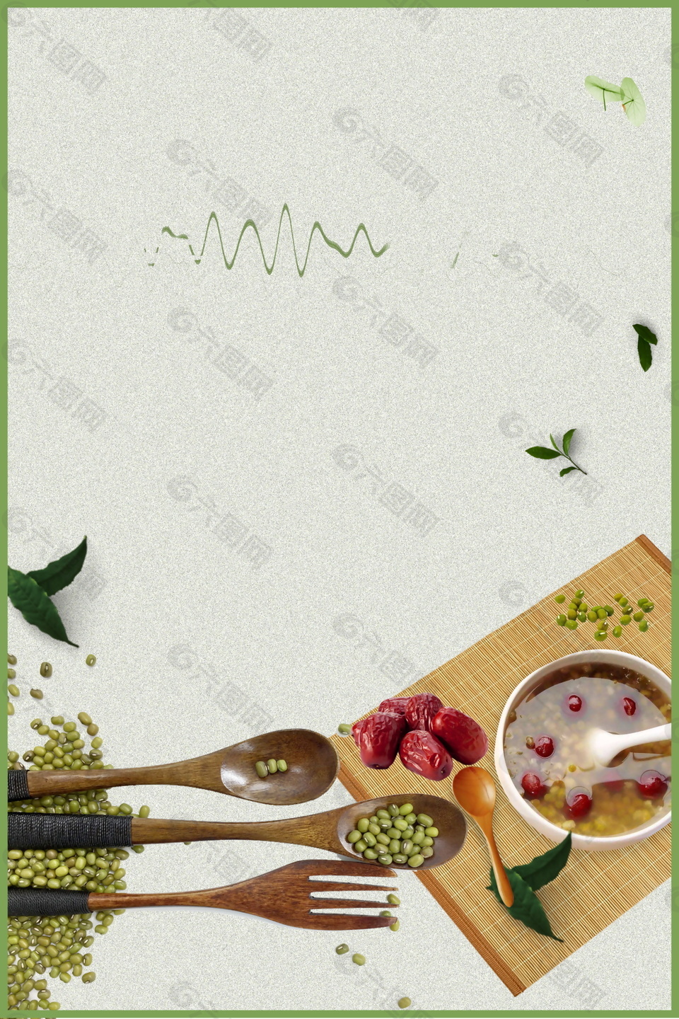 綠豆紅棗美顏圣品廣告背景素材