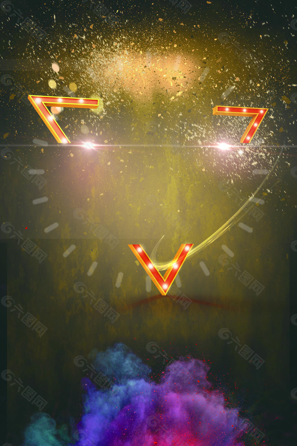 618年中大促黑金創(chuàng)意促背景