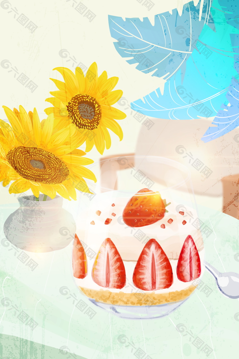 水果夏季背景素材