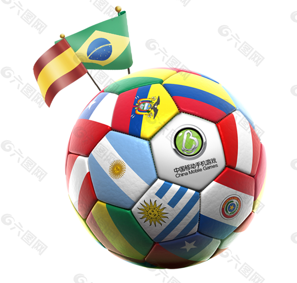 足球國旗裝飾元素