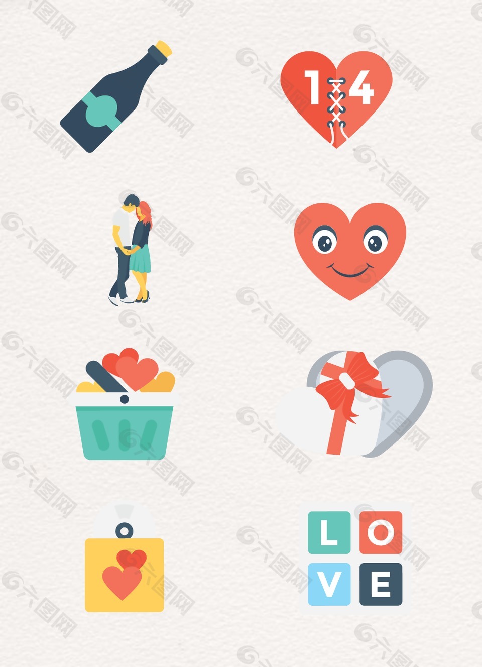 日常愛心設(shè)計(jì)圖案