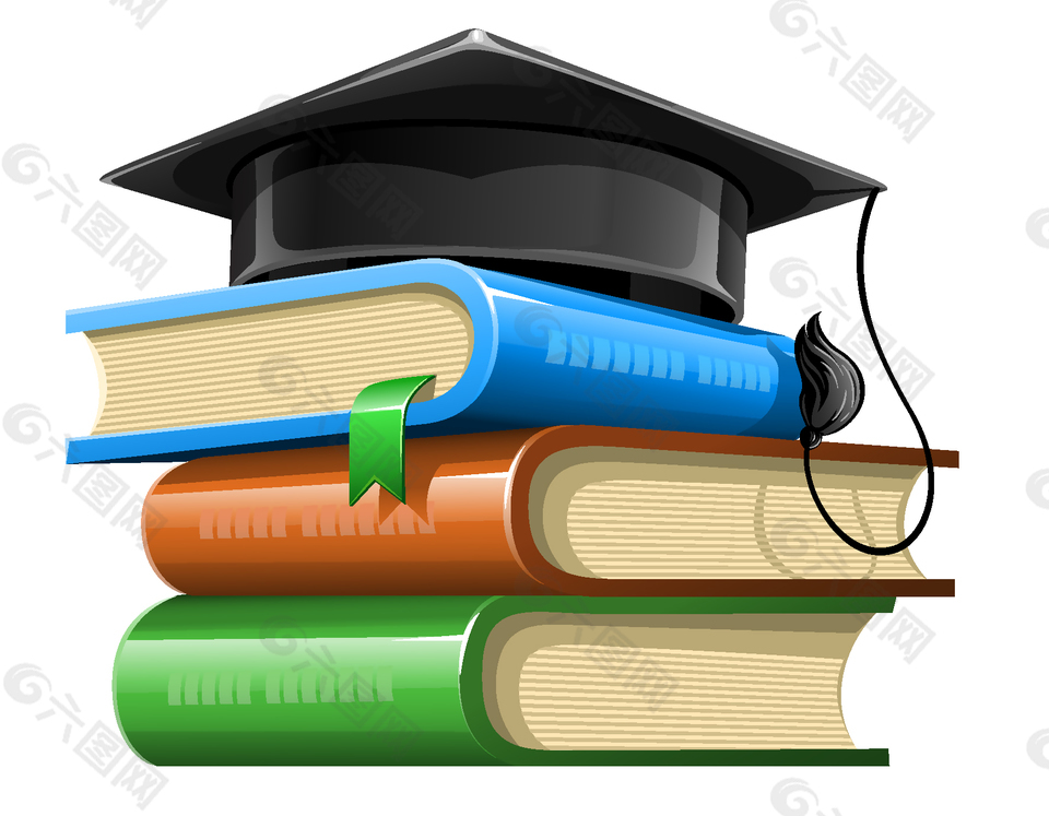 矢量彩色書本元素