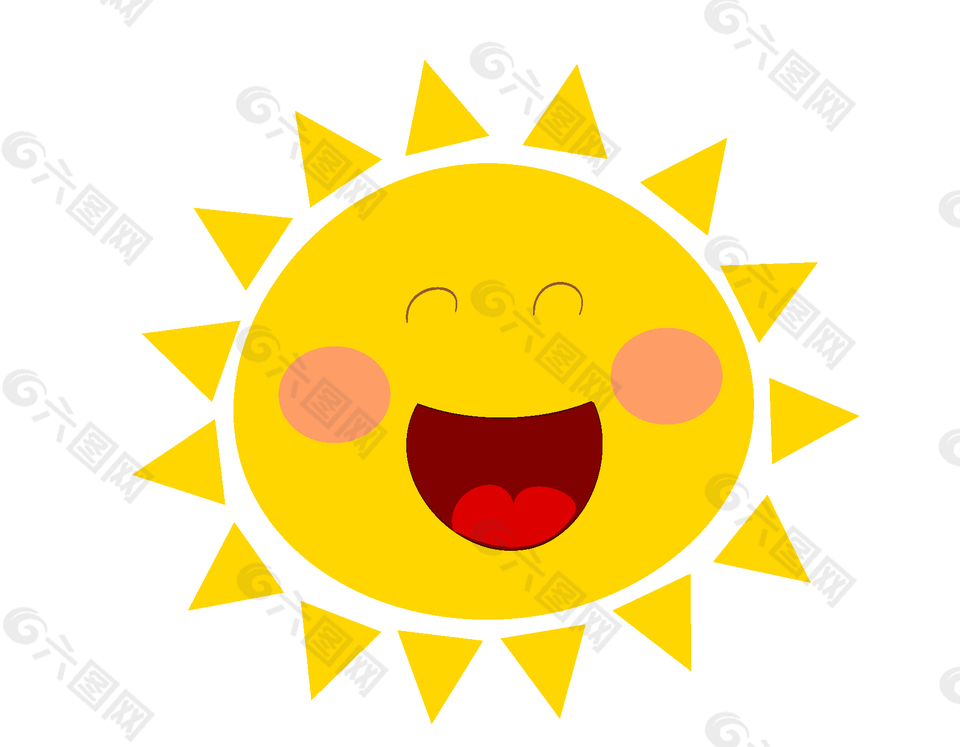 卡通可愛夏日太陽元素
