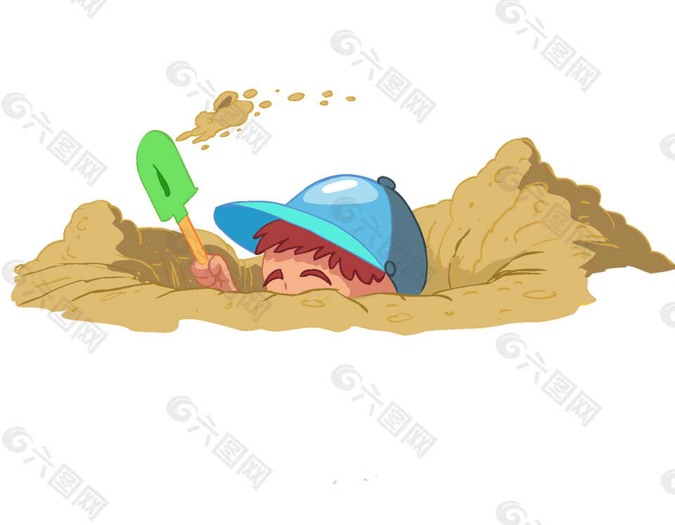 沙灘開心玩耍的小朋友