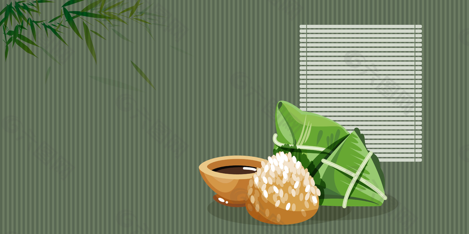 手繪卡通端午節(jié)背景