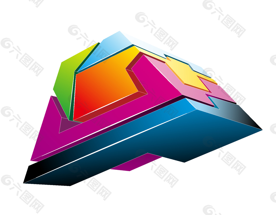 創(chuàng)意拼接裝飾矢量圖