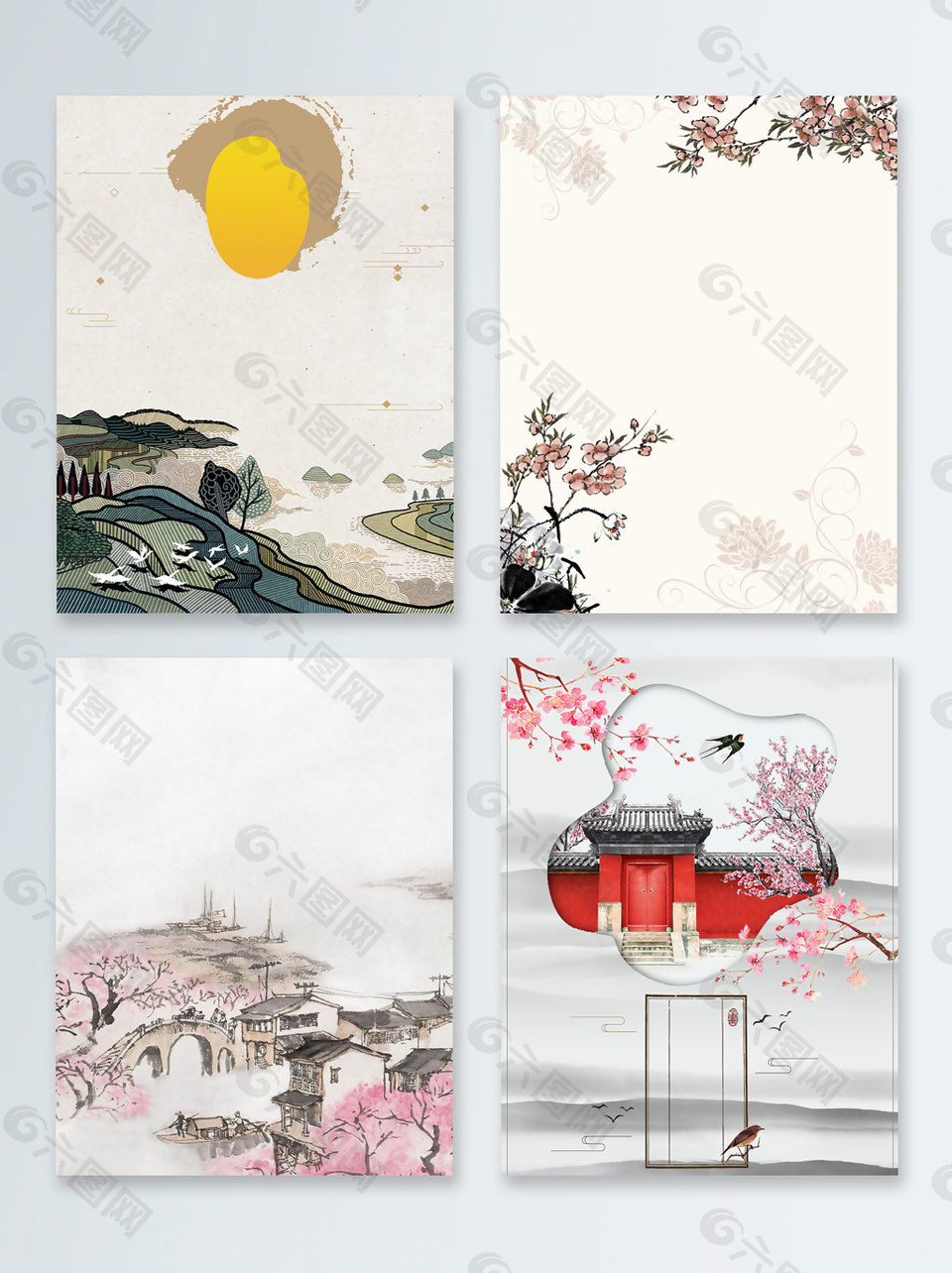 复古中国风广告背景背景图