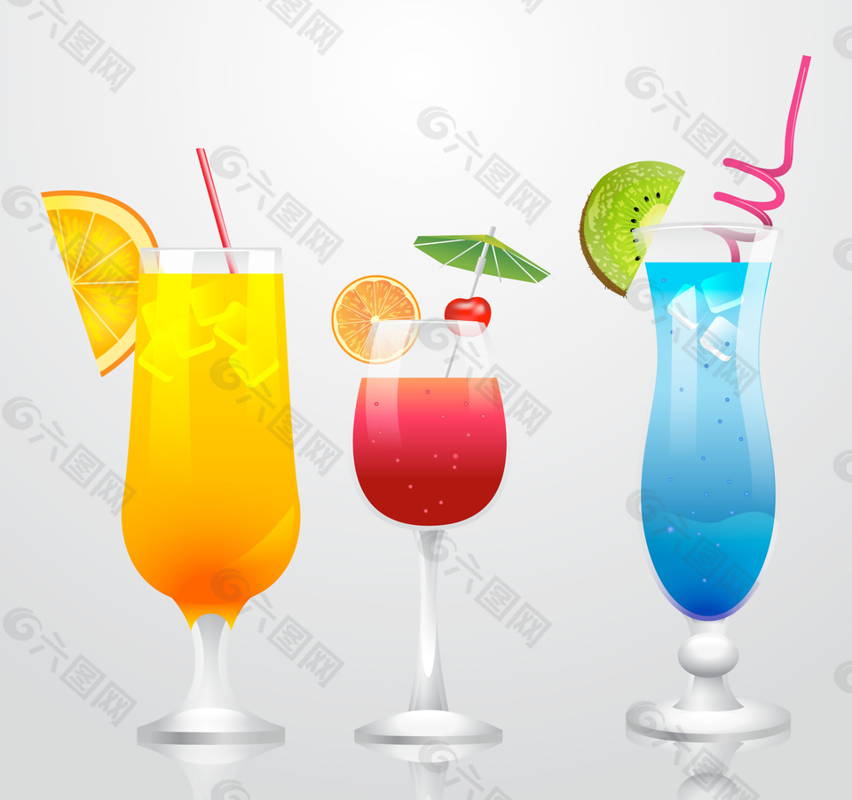 矢量雞尾酒飲料素材