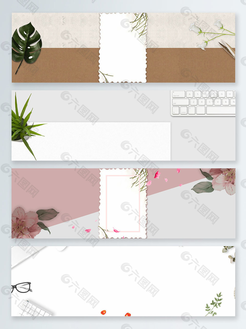 拼接郵紙夏季上新促銷banner背景