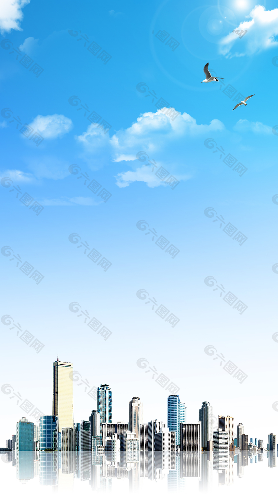 天空城市建筑背景