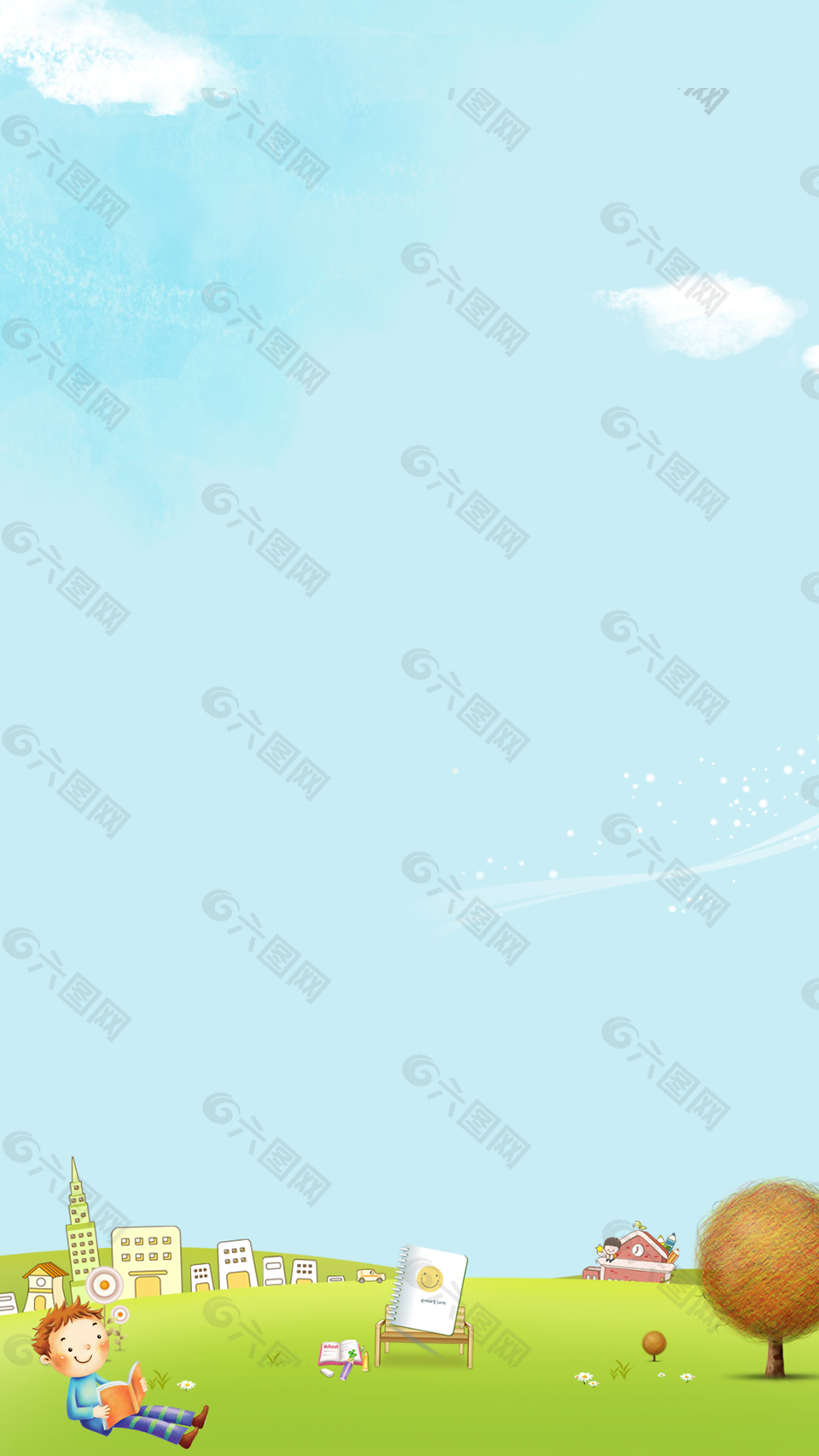 卡通天空兒童節(jié)背景
