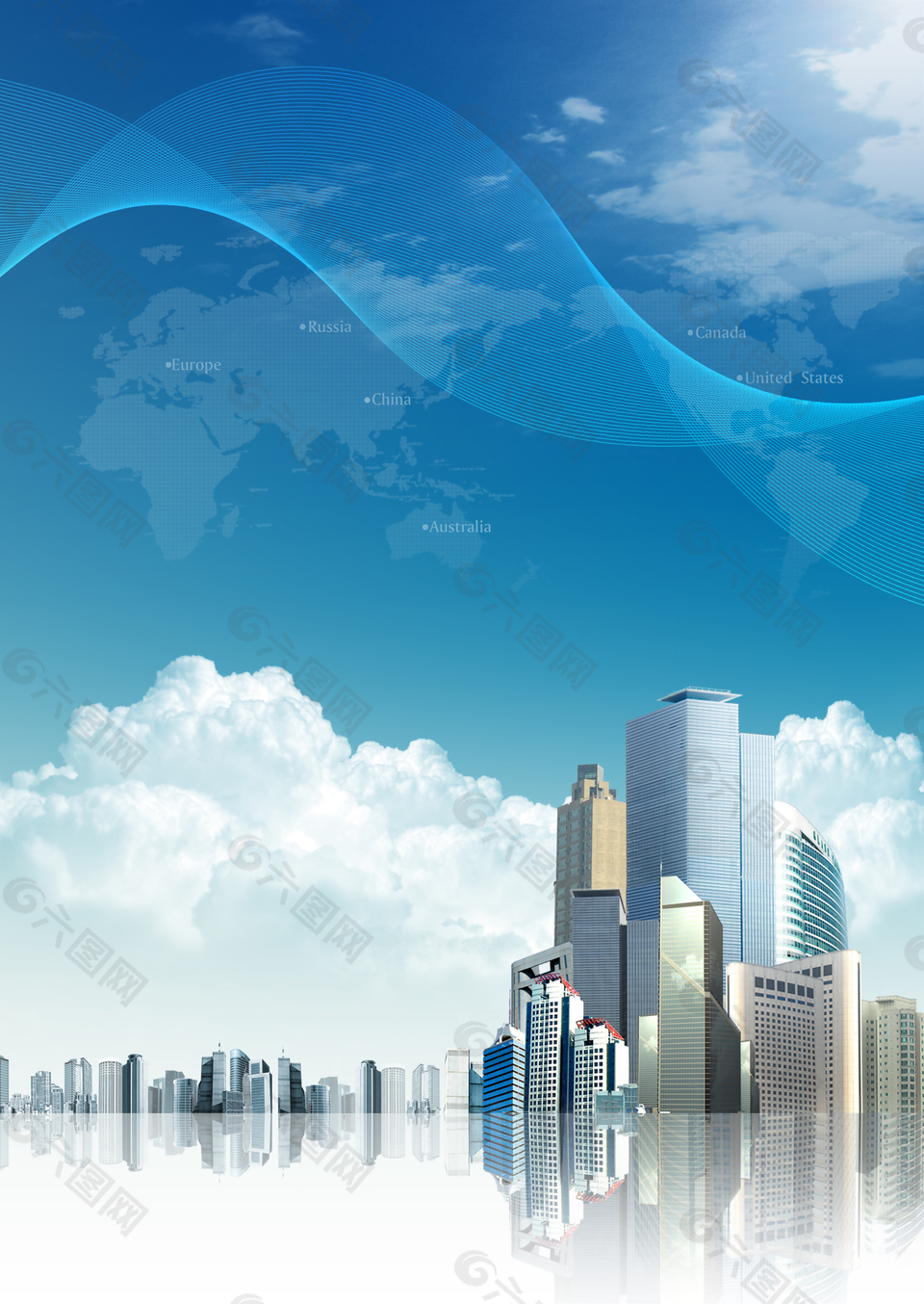 商務科技海報背景