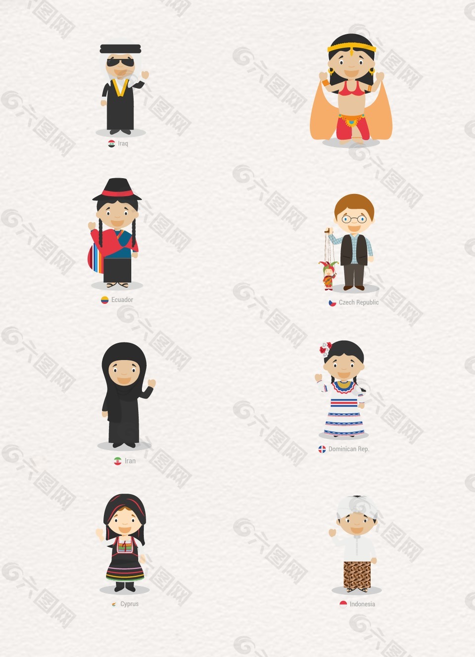 民族可愛人物服裝設(shè)計(jì)
