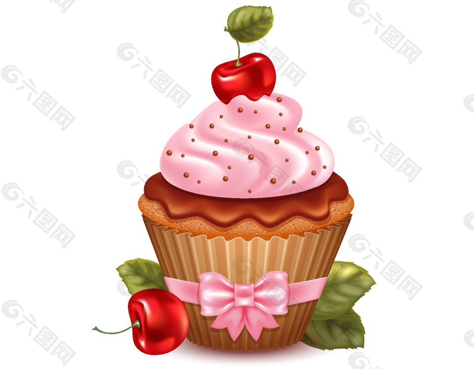 卡通小清新奶油蛋糕元素